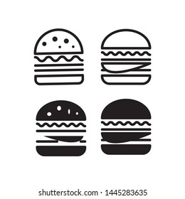 hamburger icon vector design template