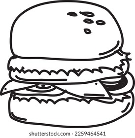 Plantilla de diseño de vectores de iconos de Hamburger e ilustración