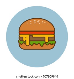 Hamburger Icon. Vector Illustration.