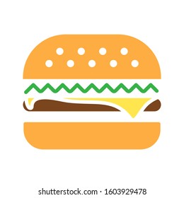 Hamburger icon Vector illustration , flat design on white background.