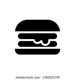 hamburger icon vector illustration glyph style. food icon set.