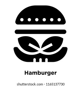 Hamburger icon vector isolated on white background, Hamburger transparent sign , food and fruit symbols