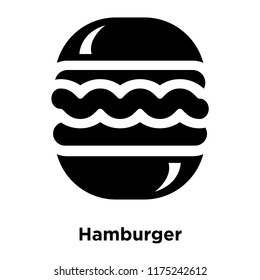 Hamburger icon vector isolated on white background, logo concept of Hamburger sign on transparent background, filled black symbol
