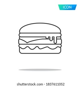 vector de icono de hamburguesa aislado en fondo blanco.