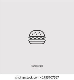 hamburger  icon vector isolated on white background