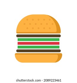 hamburger icon vector isolated on white background