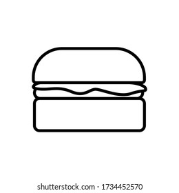 Vector de icono de Hamburgo sobre fondo blanco