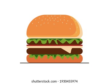 Hamburger icon vector on white background. 