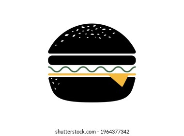 Hamburger icon vector on white background. 