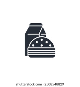 icono de hamburguesa. Vector. Trazo editable. signo de estilo lineal para uso Diseño web, logotipo. Ilustración de símbolo.