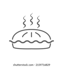 hamburger icon. Icon for websites and applications. An empty contour. Flat style