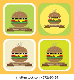 hamburger icons with color variations. Vector EPS 10.