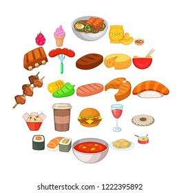 Hamburger icons set. Cartoon set of 25 hamburger vector icons for web isolated on white background
