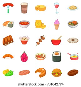 Hamburger icons set. Cartoon set of 25 hamburger vector icons for web isolated on white background