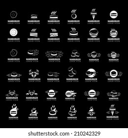 Hamburger Icons Set - Isolated On Black Background - Vector Illustration, Graphic Design Editable For Your Design