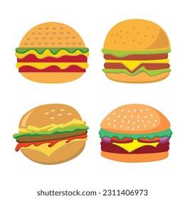 Hamburger icons set. Vector illustration of hamburger icons.