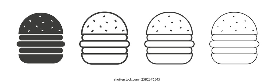 Hamburger icons set vectors graphic designs