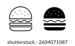 Hamburger icons. thin line vector icons