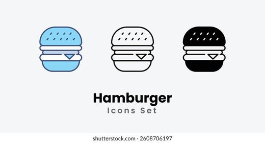 Hamburger icons vector set stock illustration.