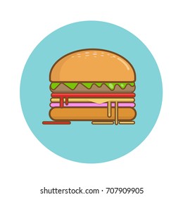 Hamburger icon.Vector Illustration.