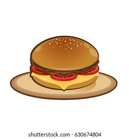 hamburger illustration