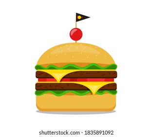 Hamburger Illustrator Burger Vektorsymbol