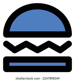 hamburger illustration with flat style