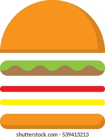 hamburger illustration .flat style vector illustration
