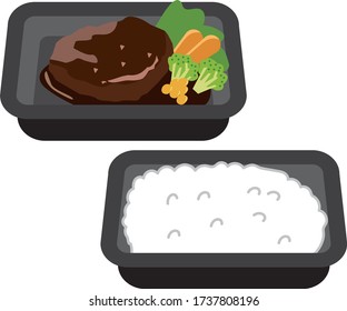 Hamburger illustration of food delivery