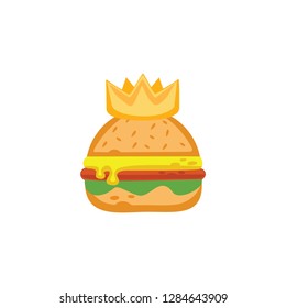 Hamburger illustration logo icon. vector