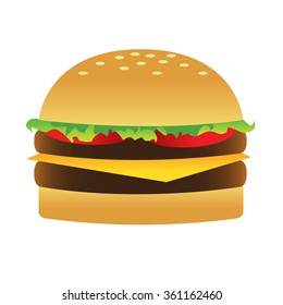 hamburger illustration in vectors.