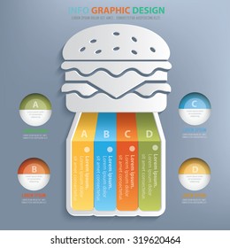 Hamburger info graphic design,clean vector