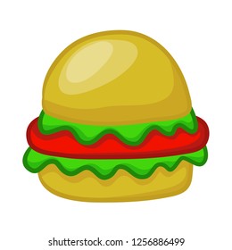 hamburger isolated illustration on white background