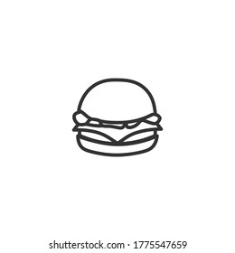 hamburger isolated line icon for web and mobile