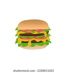 hamburger isolated on white background