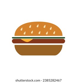 hamburger isolated on white background.
fast food meal idea.