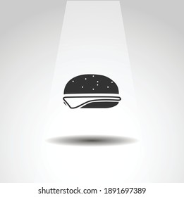 icono vector aislado de hamburguesa. elemento de diseño de alimentos