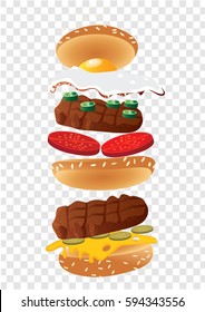 hamburger isolated,vector