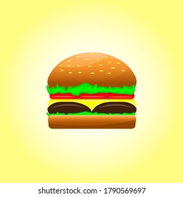Hamburger Junk Food Vector Design