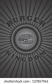 hamburger kingdom vintage theme food and drink