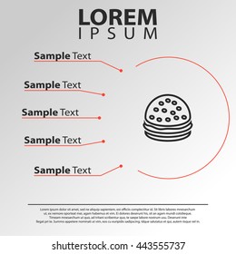 hamburger line icon hamburger infographics template