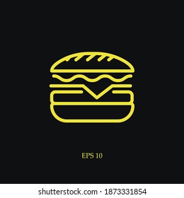 Hamburger-Zeilensymbol, Vektorgrafik.