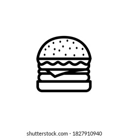 hamburger line icon vector illustration design