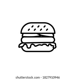 hamburger line icon vector illustration design