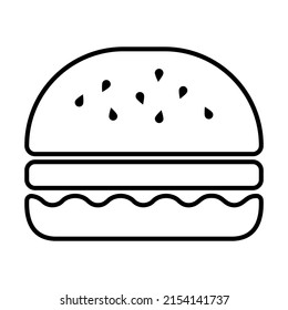 Hamburger line icon. Vector illustration isolated on white background
