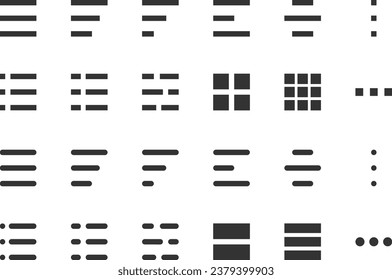 Hamburger lines menu vector symbol. Line icon sign for interface or button.