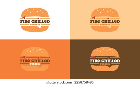 Hamburger Logo Design with alternate versions included