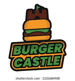 Hamburger Logo Design, Junk Food Logo Design Vector Illustration