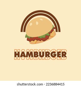 hamburger logo design label element