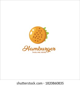 hamburger logo design silhouette icon vector